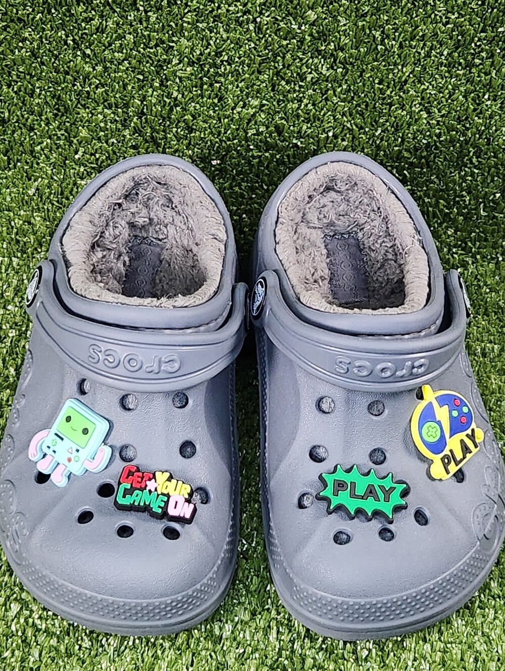 Crocs Little Kids Baya Gray Dual Comfort Clogs Slip-on Sandals Boys Size 10C - Picture 7 of 15